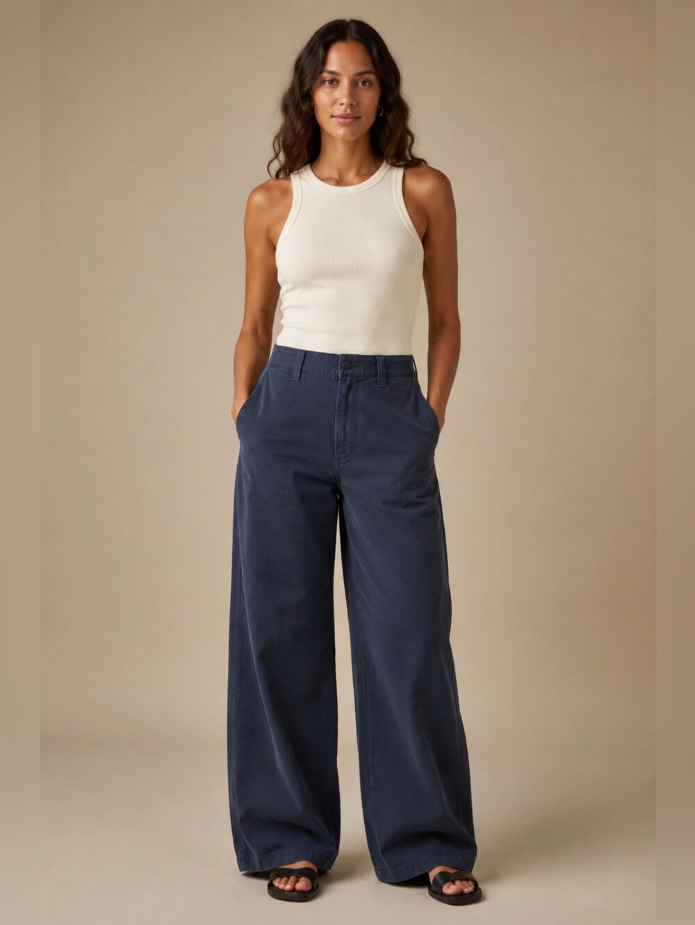 Citizens of Humanity Paloma Utility Wide Leg Pants 31 NWT In Washed Marine
